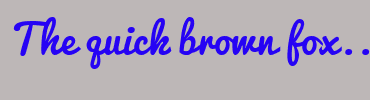 Image with Font Color 2603F4 and Background Color BDB7B7